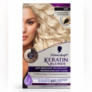 Schwarzkopf Keratin Blonde Platinum Blonde 001 – Permanent (New/Sealed)